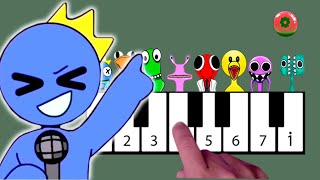 EEEAAAOOO 🎤 Rainbow Friends Animation (how to play on a Rainbow Friends piano APP)