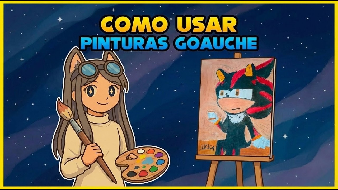 Cómo usar Pinturas GOUACHE como un Pro: Dándole vida a Shadow el Erizo