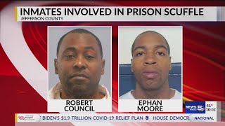 Two correctional officers stabbed, two inmates transported to hospital after altercation at Jefferso