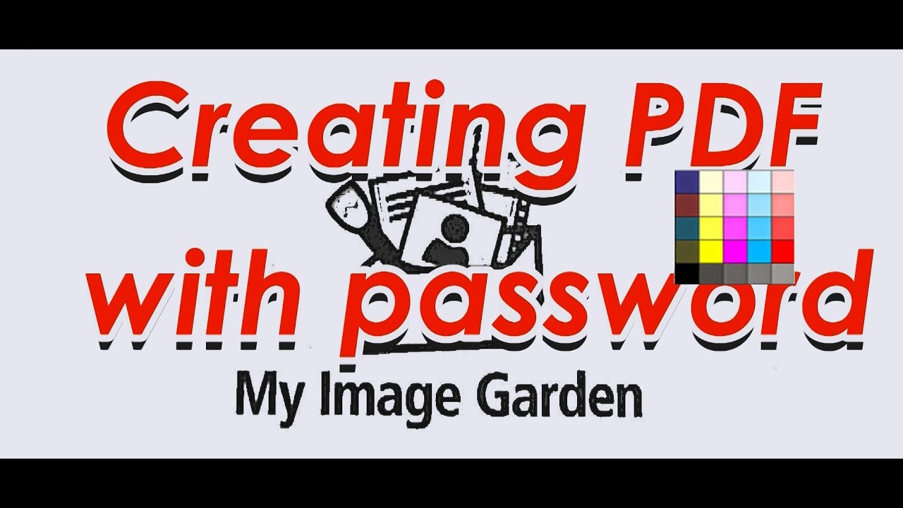 How to scan to PDF with using Image Garden: Password protected PDF - YouTube