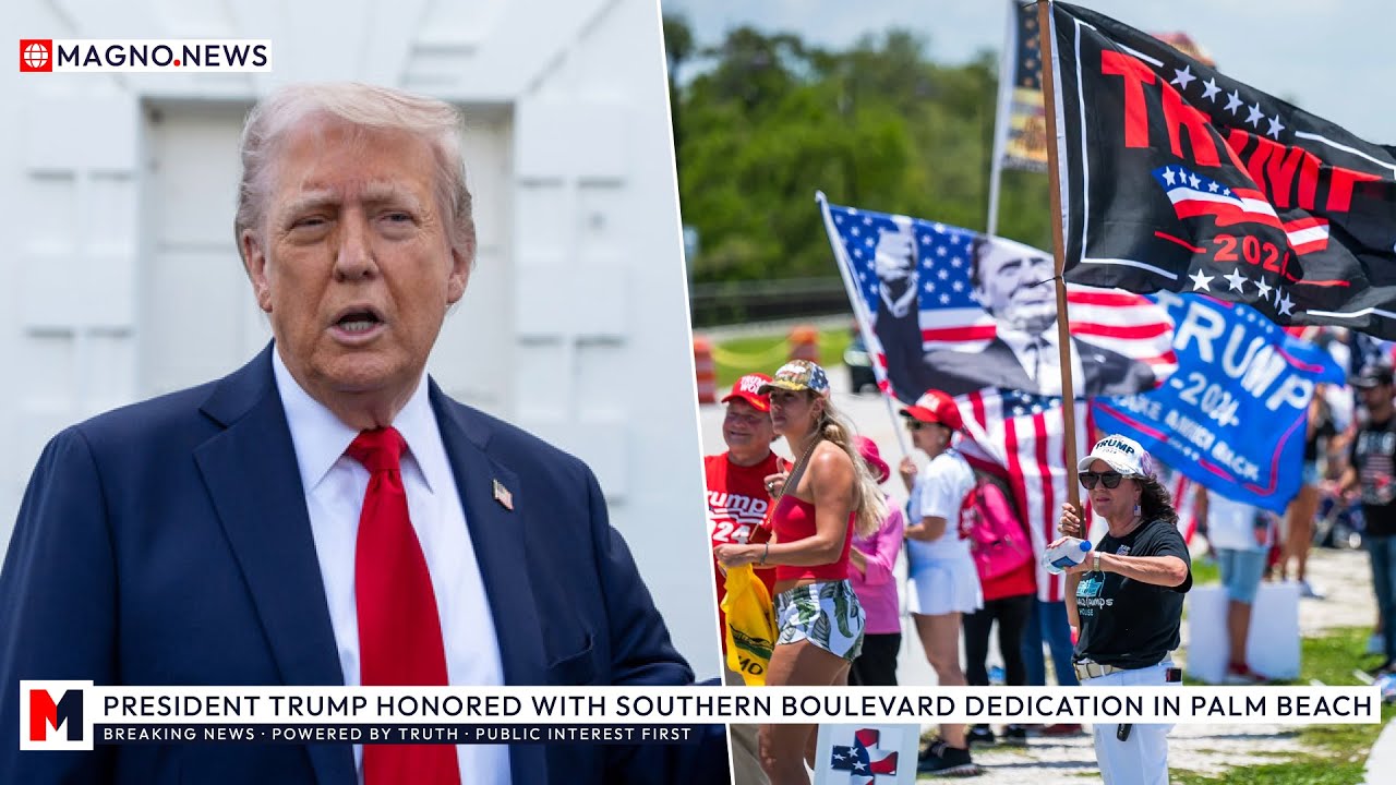 🇺🇸 President Donald Trump Honored with Southern Boulevard Dedication in Palm Beach, Florida [LIVE]