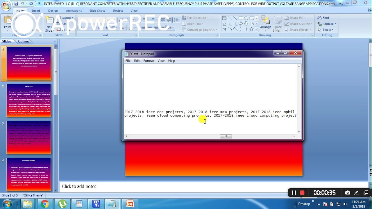 IEEE 2017-2018 POWER ELECTRONICS INTERLEAVED LLC ILLC RESONANT CONVERTER WITH HYBRID RECTIFIER AND V