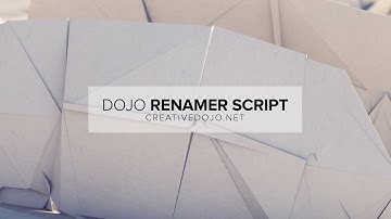 Dojo Renamer Script Demo Tutorial (Free After Effects Script)