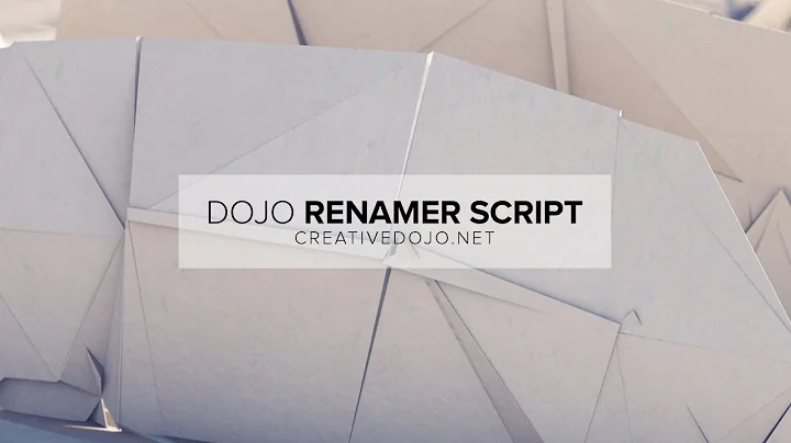 Dojo Renamer Script Demo Tutorial (Free After Effects Script)