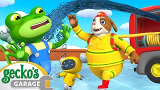 Frozen Firetruck Fracas! | Gecko's Garage | Buster and Friends | Kids Cartoons