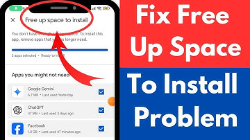 How To Fix Free Up Space To Install Problem