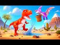 Jurassic water crisis crazy dinos trex and allosaurus fight for water  dont miss the end twist