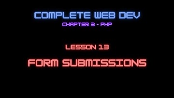 Web Dev 3 - 13 Form Submissions