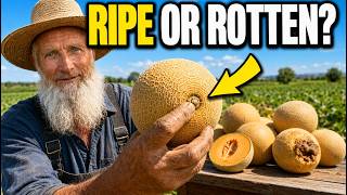 The Amish Trick to Pick a Sweet Cantaloupe Every Time — Most People Get It Wrong.