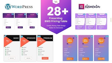 Presenting BWD Pricing Table for Elementor addon