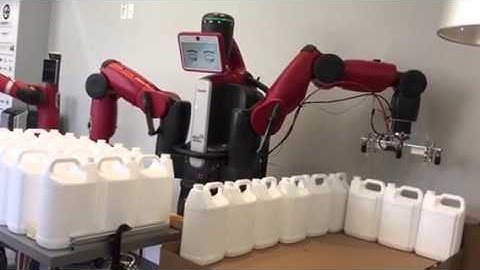 Bottle palletizing baxter robot