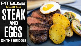 Looking to cook epic steak and eggs on the griddle with bossin’
flavors? these cowgirl ribeye steaks are seasoned in pit boss chop
house rub then seared...