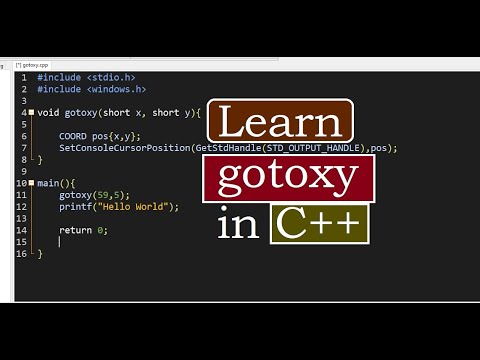 gotoxy dev c++  New 2022  Learn gotoxy in C++ | How to code gotoxy in C++