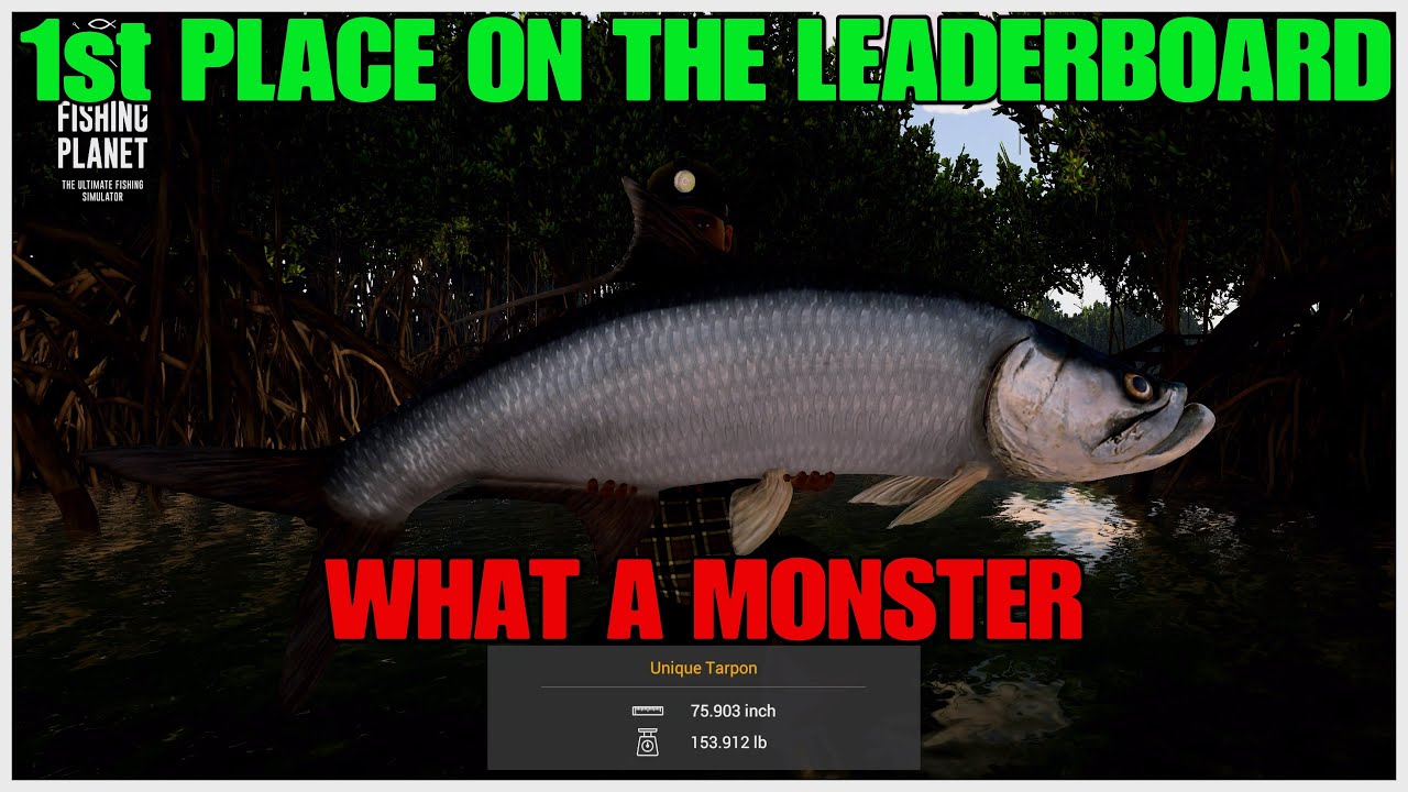 153 lb Unique Tarpon - World Leaderboard Record - Blue Crab Island - Fishing  Planet 