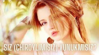 Siz Chiroylimisiz Yoki Xunukmisiz? // Psixologik Test // O'zingizni Sinab Ko'ring!