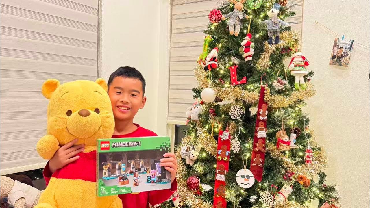 Christmas present opening 