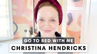 Christina Hendricks’ Nighttime Skincare Routine For Dry Skin | Go To Bed With Me | Harper’s BAZAAR