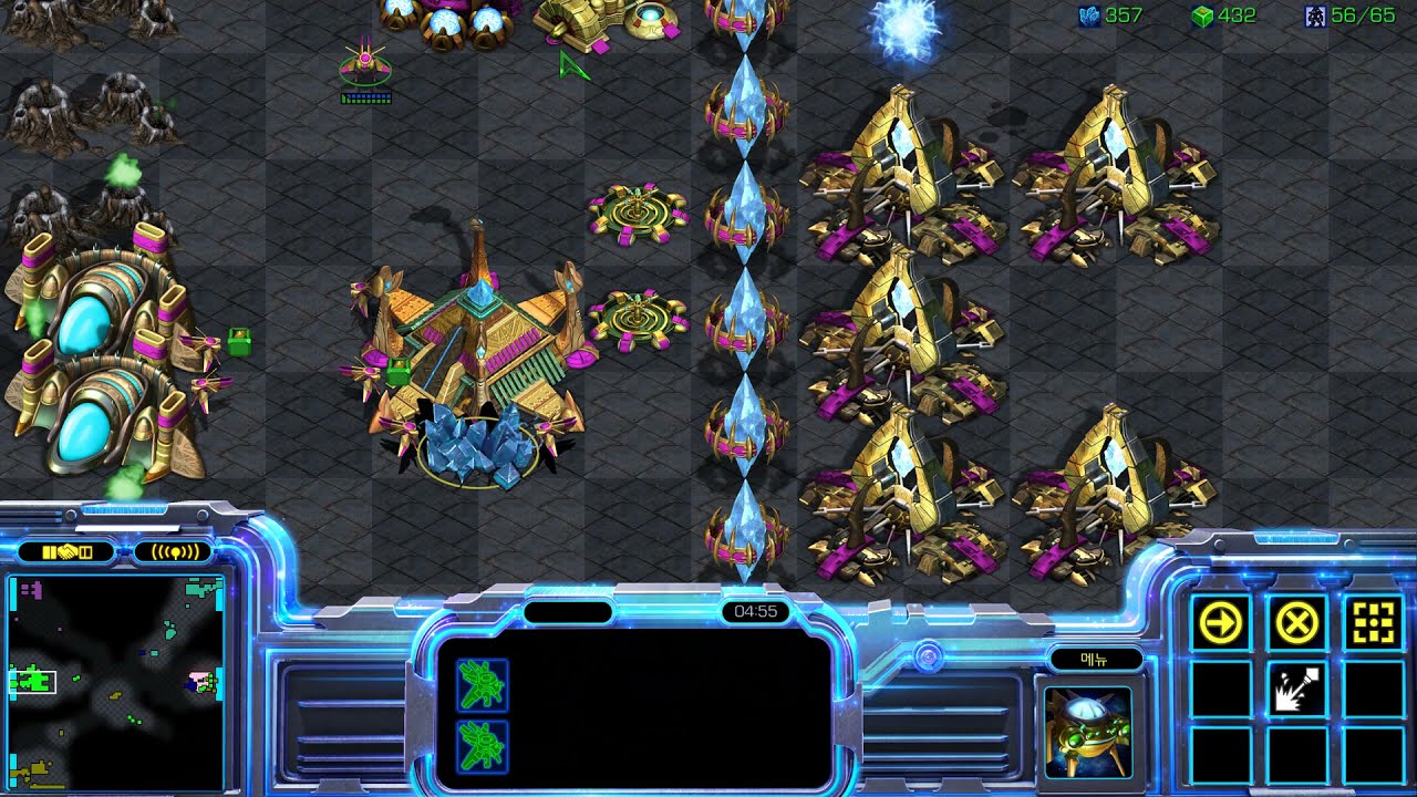 유닛은 질럿이랑 템플러 아칸만뽑았습니다. 아 옵저버도 뽑았구나.. 견제안하니까 뭔가 잘 안밀리는듯한느낌이긴하네요.. 스타크래프트  리마스터 빨무 팀플