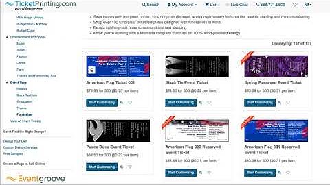 Event Ticket with numbering