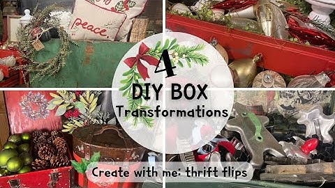 4 DIY Thrifted Box Transformations | Home Decor and Booth Displays | IOD Paint Inlays | Transfers | 
