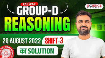 Railway Group D Reasoning | 29 Aug 2022 (3rd Shift) Complete Paper Solution #vikassir
