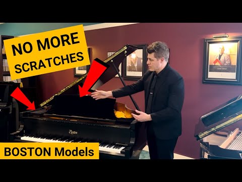 Видео: Boston Grand Piano: Velvet Music Desk Cover