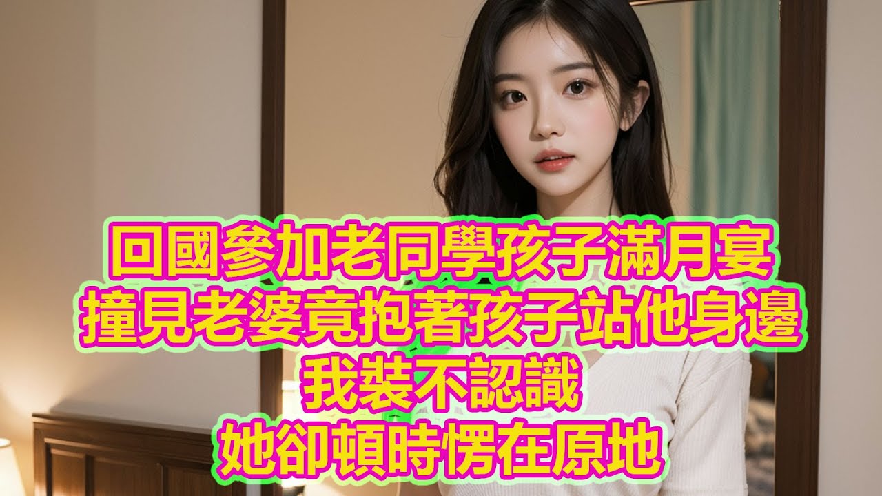回國參加老同學孩子滿月宴，撞見老婆竟抱著孩子站他身邊，我裝不認識，她卻頓時愣在原地