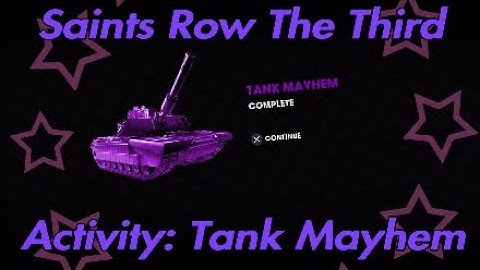 Saints Row The Third Remastered PS4 Activity: Tank mayhem