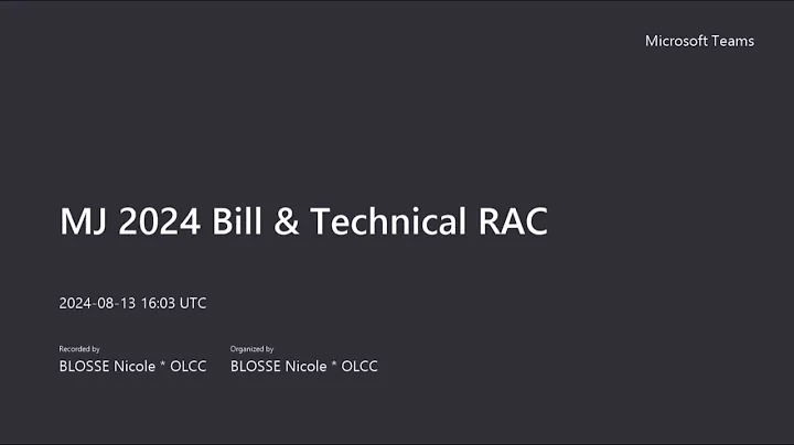 OLCC Rules Advisory Committee Meeting: Cannabis 2024 Bill & Technical Rules, August 13, 20204