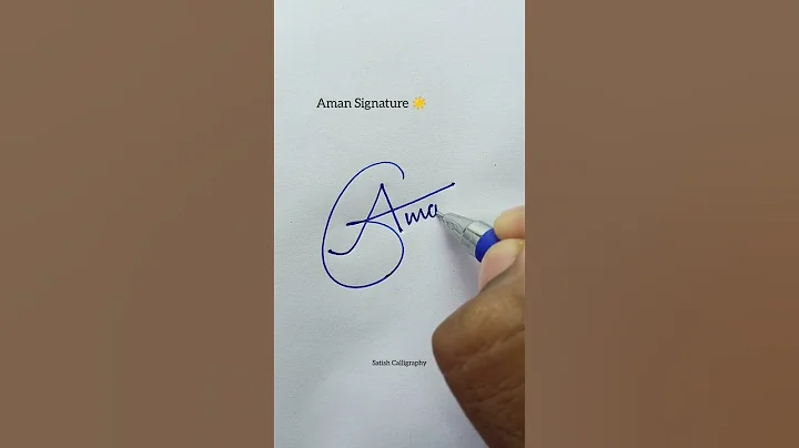 Aman Signature #shorts #satishcalligraphy #signature