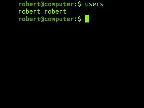 The 'users' Command In Linux