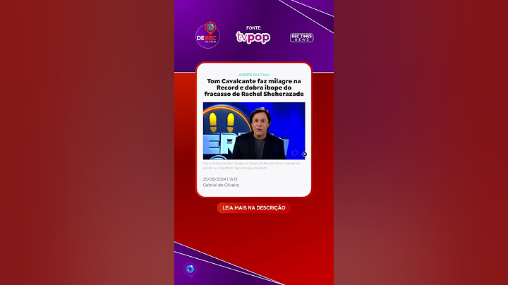 Tom Cavalcante faz milagre na Record e dobra ibope do fracasso de Rachel Sheherazade