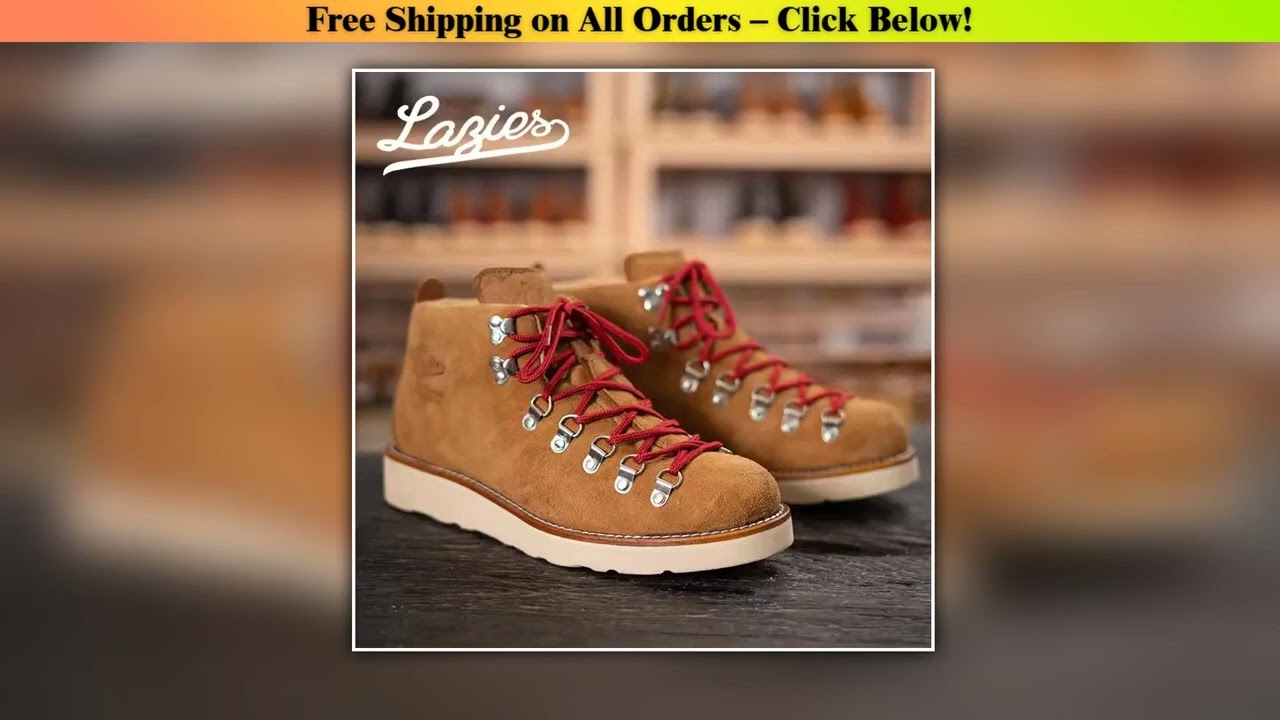 LAGIES cow leather Hiking shoes walking boots men Goodyear shoes walking trekking outdoor sneakers