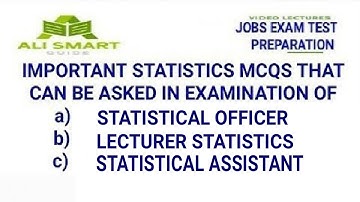 Important statistics mcqs for preparation of pbs statistical assistant uts paper 2022