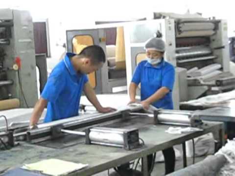 Production process of M fold towels