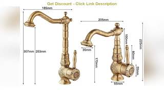 Deal Bathroom Sink Lavatory Faucet Vessel Antique Finish Tall Spout Cold Basin Faucet Basin Copper
