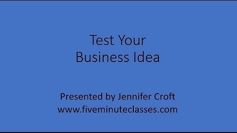 Test Your Business Idea