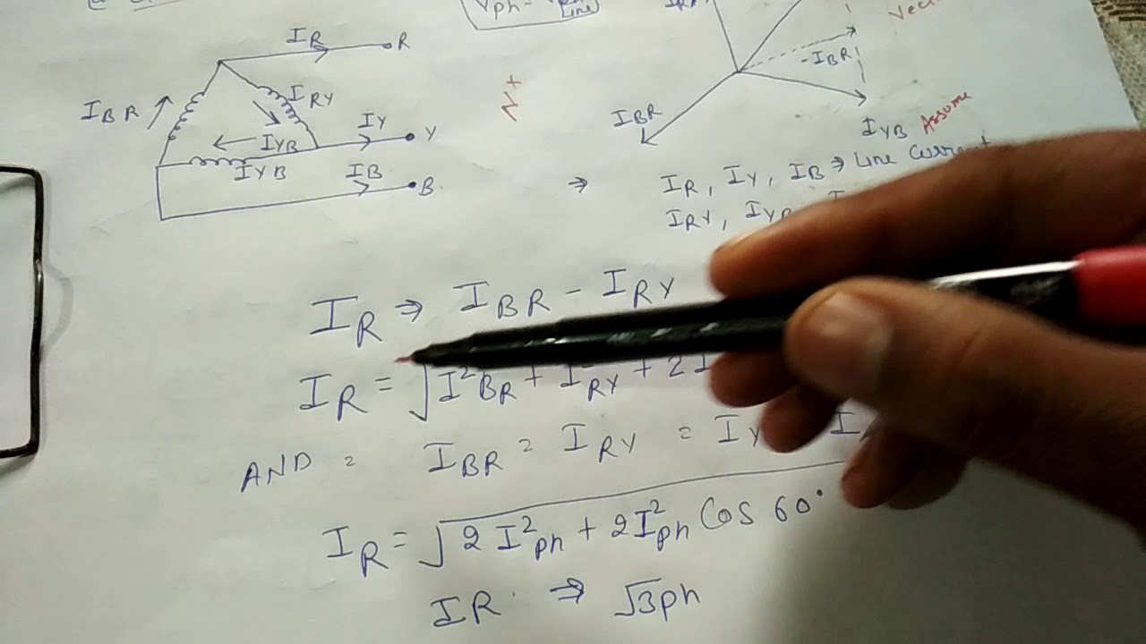 Phase voltage in hindi,line voltage in hindi, relationship between line