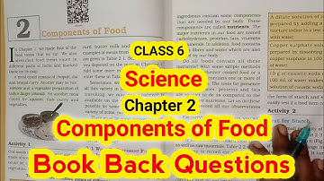 #Class6Science Chapter 2 - Components Of Food  || Book Back Questions and Answers || #learnwithgowri