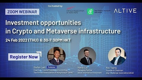 ACA Talent Networking Webinar: Investment opportunities in crypto and metaverse infrastructure