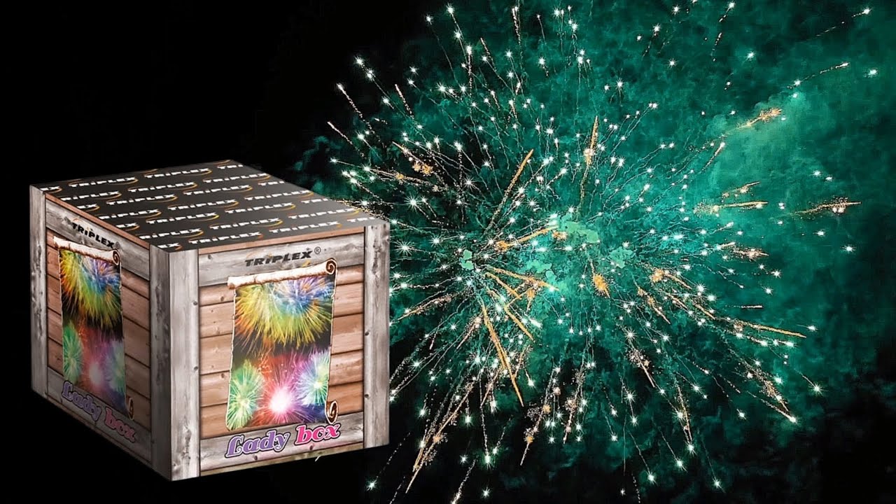 KOSMICZNA ZIELEŃ Wyrzutnia Lady Box TXB890 Triplex Fajerwerki 