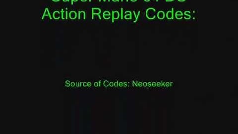 Action Replay Codes for Super Mario 64 DS