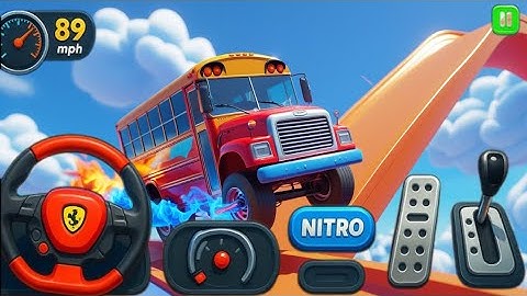 Crazy Bus Mega Ramp Impossible Racing Bus Stunts Impossible Tracks Android Gameplay Video P-03