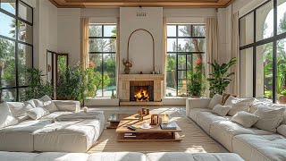 Breathe the Fresh in Forest Living Room With Soothing Jazz 🌤️ Jazz Music & Gentle Jazz Instruments