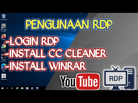 cara login rdp,pasang cc cleaner & download winrar kusus pemula