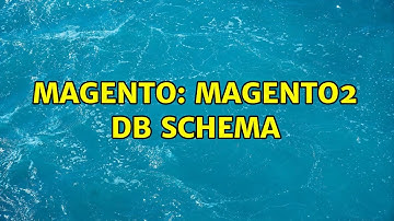 Magento: Magento2 Db schema