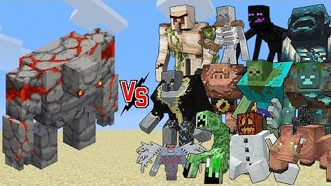 Redstone Golem vs Mutant Mobs In Minecraft / Minecraft Mob Battle