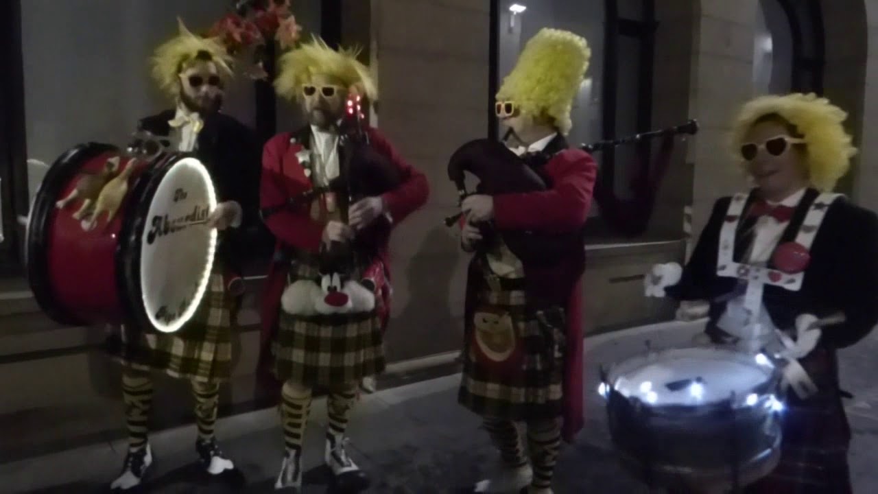Absurdist Bagpipes Music Burns Night Parade Perth Perthshire Scotland