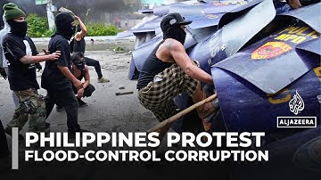 Clashes, arrests as tens of thousands protest flood-control corruption in Philippines