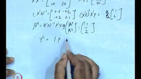 Mod-01 Lec-19 Matrix Approach to Econometric Modelling (Contd.)